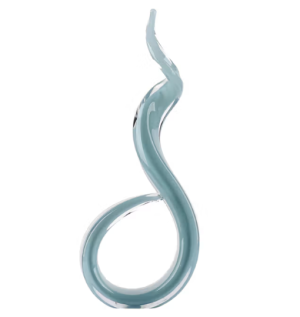 Escultura de espiral azul