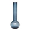 Florero probeta azul