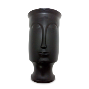 Florero de cara negro