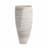 Jarrón 3D grande beige con blanco