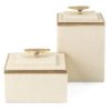Set de dos cajas beige con agatas.