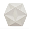 Hexágono de resina blanco chico.