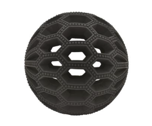 Esfera negra con huecos hexagonales grande.