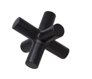 Matatena negra de ceramica.