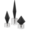 Set de tres esculturas de picos negros