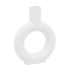 Jarrón de ceramica color blanco.