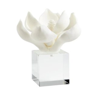 Magnolia con base de cristal.