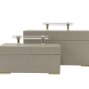 Set de dos cajas color beige
