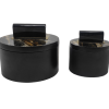 Set de cajas negras circulares