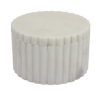 Caja blanca de mármol circular