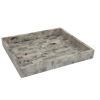 Charola decorativa de hueso gris