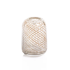 Florero de lineas corto beige