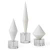 Set de tres esculturas de picos blancos
