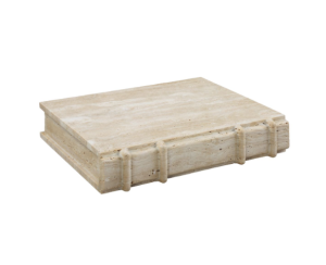 Caja de libro travertino grande