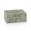 Caja de vinipiel gris chica