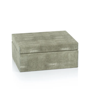 Caja de vinipiel gris chica