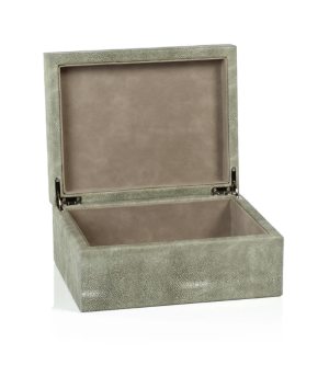 Alternative view of Caja de vinipiel gris chica