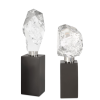 Set de esculturas de piedra de cristal
