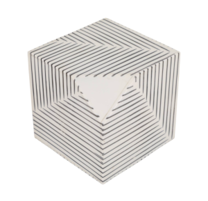 Alternative view of Cubo decorativo de líneas