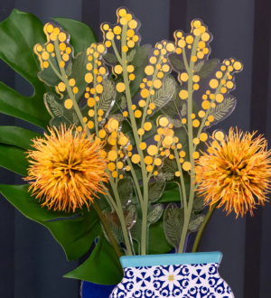 Alternative view of Flor Mimosa de acrílico grande