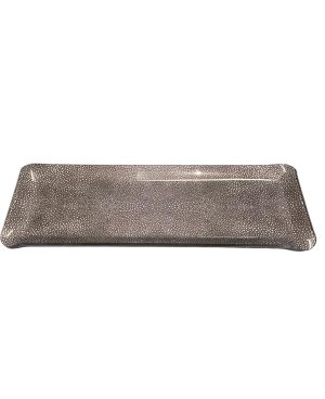 Charola de acrílico rectangular gris mantarraya