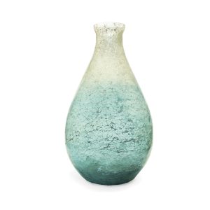 Jarrón de gota azul