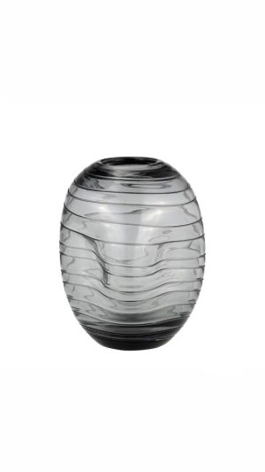 Alternative view of Florero gris con lineas chico
