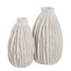 Set de jarrones beige con textura