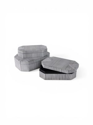 Alternative view of Set de cajas octagonales gris