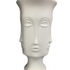 Florero de caras blanco