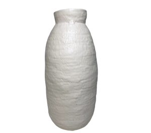 Florero beige con textura