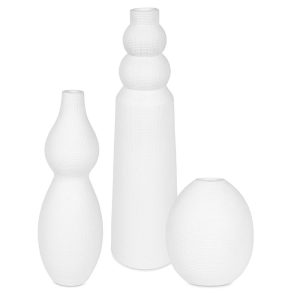 Tres jarrones de cerámica