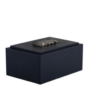 Caja azul vinipiel