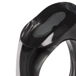 Alternative view of Florero de vidrio negro grande