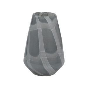 Alternative view of Florero chico de cristal gris