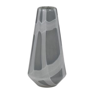 Alternative view of Florero grande de cristal gris