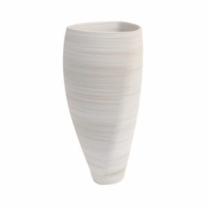 Jarrón 3D chico beige con blanco