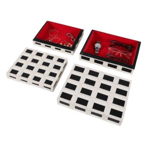Set de cajas negro con blanco