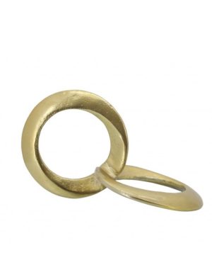 Cadena circular dorada.