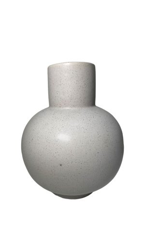 Base de cerámica circular color gris.