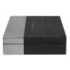 Caja mantaraya negro y plateado laqueada
