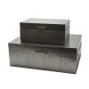 Set de cajas de metal plateado