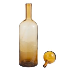 Alternative view of Licorera ámbar alta con tapa