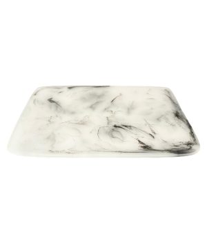 Charola gris con blanco