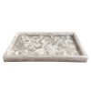 Charola rectangular blanca