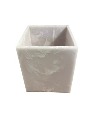 Bote rectangular blanco