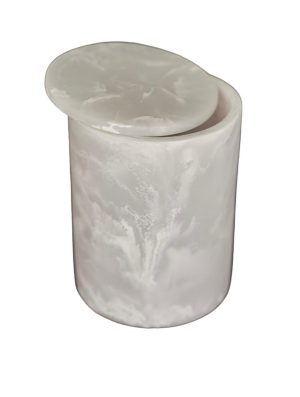 Alternative view of Vaso redondo blanco