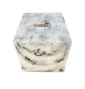 Kleenera cuadrada gris con blanco