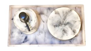 Alternative view of Dispensador redondo gris con blanco