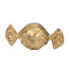 Caramelo de metal dorado